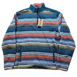 Chubbies The Even Keel Quilted 1/4 Zip Pullover Mens Large Colorful‎ NEW/Defect